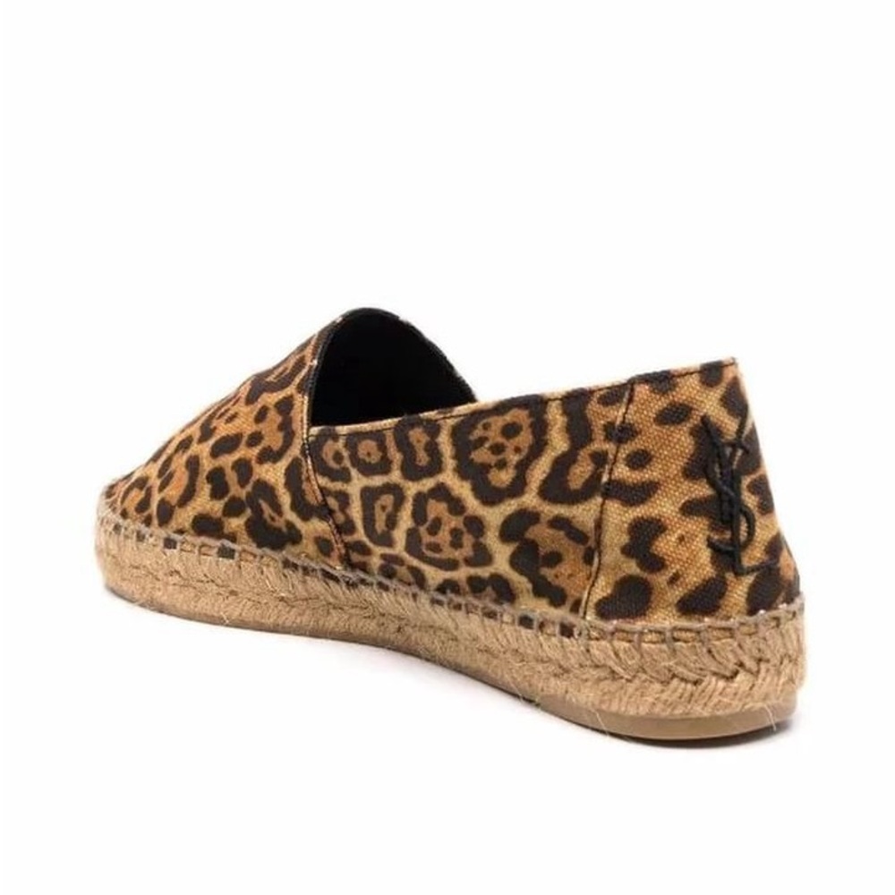 YSL Cheetah Canvas Espadrilles (37.5)